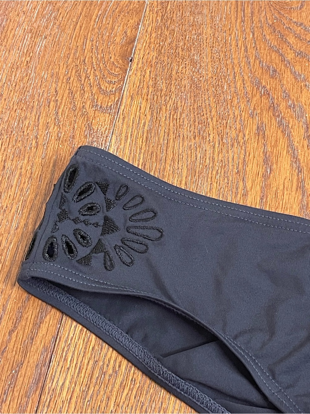 NWT Billabong Black Ruched Cutout Cheeky Bikini Bottom - Size M